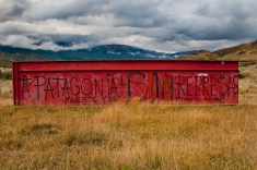 The HidroAysén project is extremely unpopular with the Chilean people, as demonstrated by this graffiti in the Aysén region of Chilean Patagonia. Photo courtesy of James Q Martin.