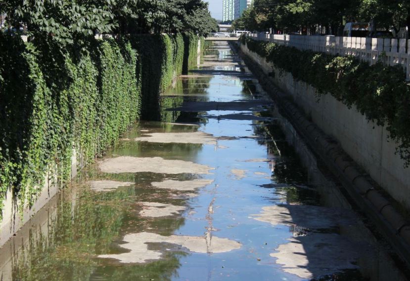 The Wanquan “river” in Beijing. Quartz / Lily Kuo. 