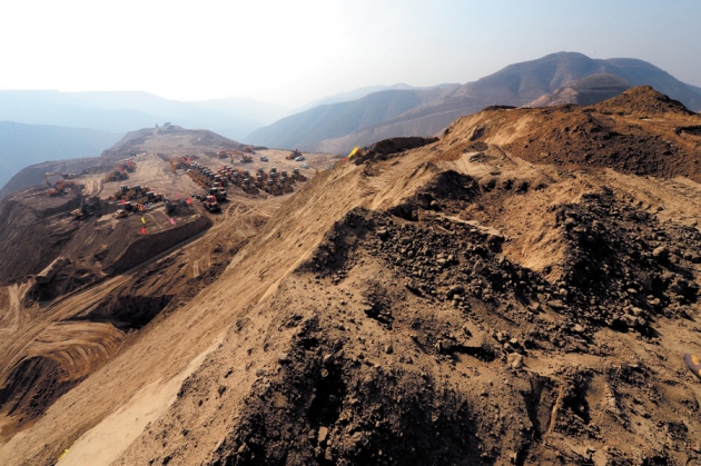 In Lanzhou, China, 700 mountains are being levelled to create more than 250 square kilometres of flat land. Imaginechina/Corbis.