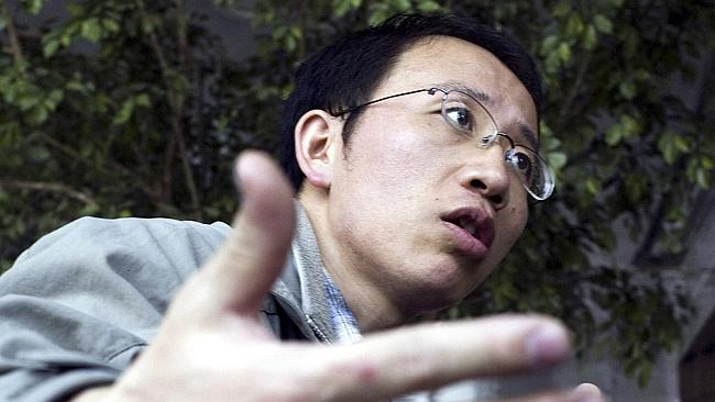 Chinese activist Hu Jia in Beijing. Source: AP.